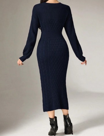 Rochie tricotată Shein, bleumarin