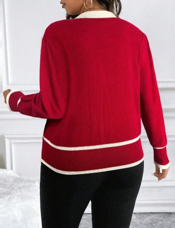 Cardigan Shein Curve+, roșu