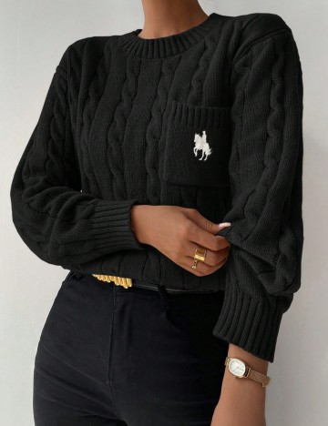 Pulover Shein, negru