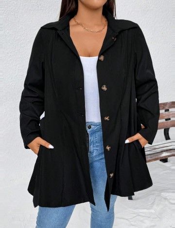 Jachetă Shein Curve+, negru