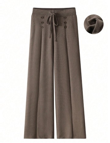 Pantaloni Shein Curve+, maro