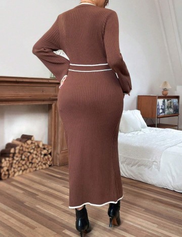Rochie maxi Shein Curve+, maro