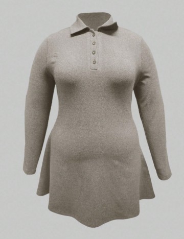 Rochie mini Shein Curve+, crem