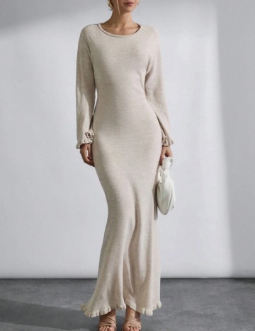 Rochie maxi Shein, crem