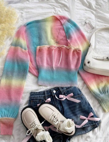 Set top si bolerou Shein, mix culori