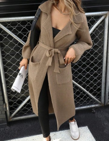 Cardigan lung Shein, maro