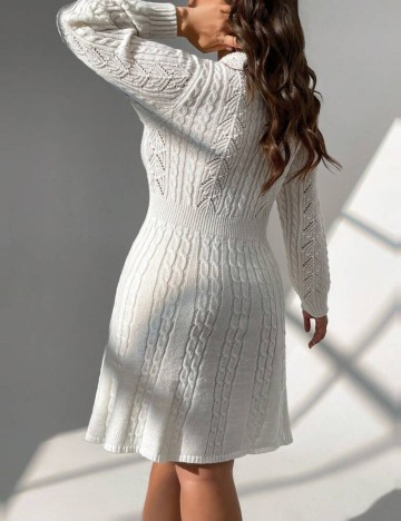 Rochie mini Shein Curve+, crem