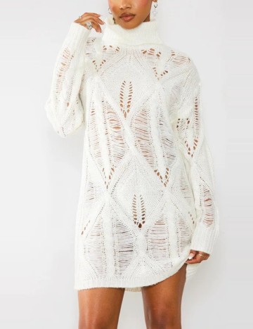 Rochie mini PRETTYLITTLETHING, crem