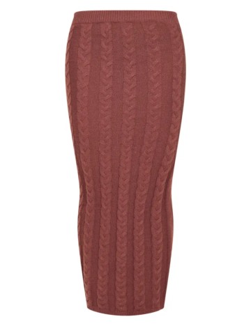 Fustă maxi PRETTYLITTLETHING, maro