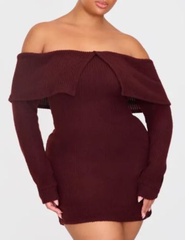 Rochie mini PRETTYLITTLETHING, maro