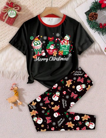 Compleu pijamale Shein, negru