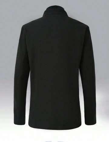Palton scurt MANFINITY by Shein, negru