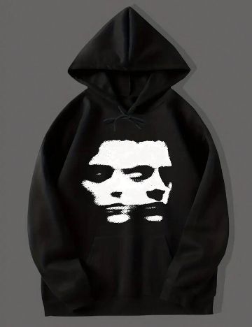 Hanorac Shein MANFINITY, negru