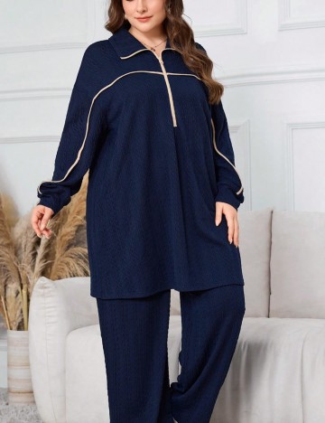 Compleu Shein Curve+, albastru
