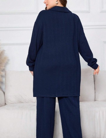 Compleu Shein Curve+, albastru
