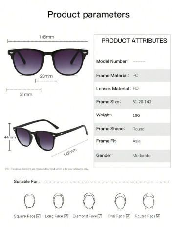 Set ochelari de soare Shein, mix culori