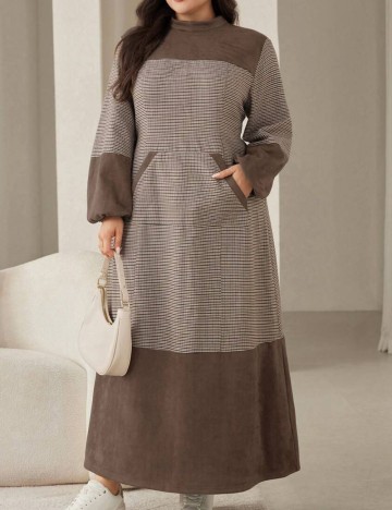 Rochie maxi Shein Curve+, mix culori