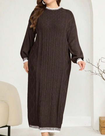Rochie maxi Shein Curve+, maro
