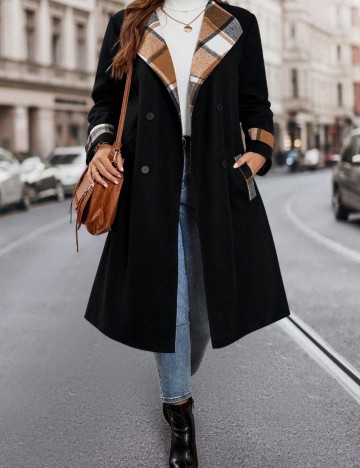 Palton Shein Curve+, negru