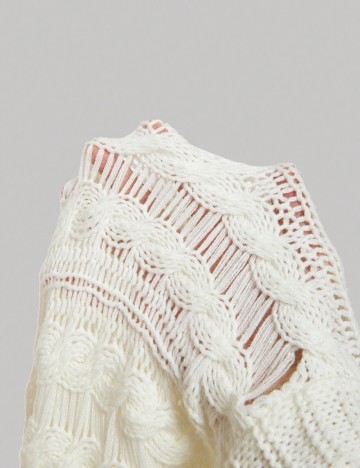Cardigan Shein Curve+, crem