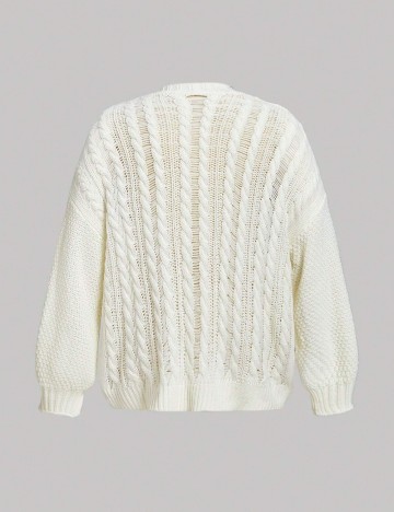 Cardigan Shein Curve+, crem