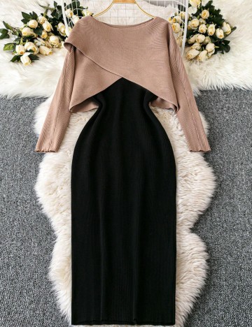 Set bluză și rochie Shein Curve+, mix culori