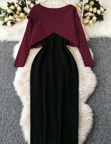 Set bluză și rochie Shein Curve+, mix culori