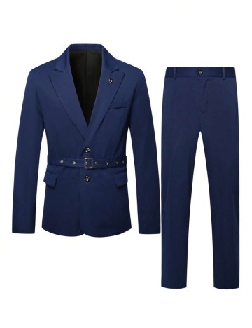 Costum Shein MANFINITY, albastru