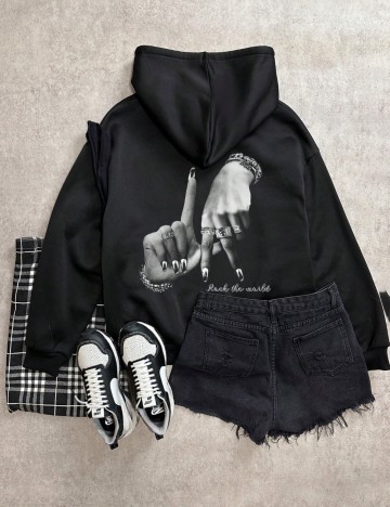 Hanorac Shein, negru