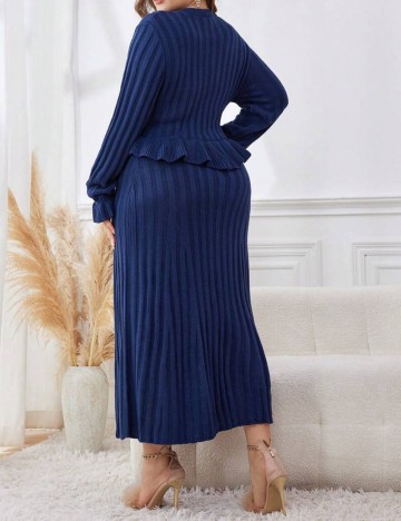 Rochie midi Shein Curve+, albastru