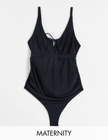 Costum de baie întreg Wolf & Whistle, negru