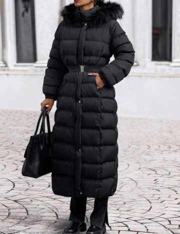 Geacă lungă Shein, negru