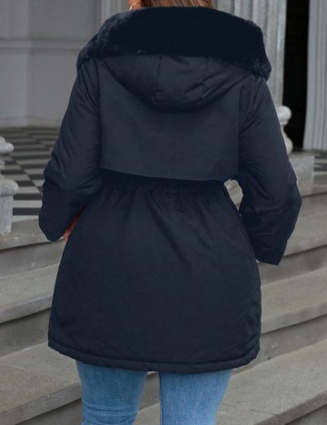 Geacă Shein Curve+, albastru