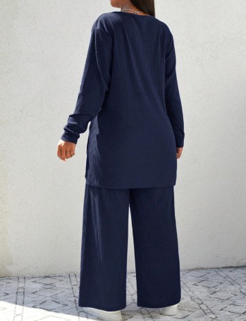 Compleu Shein Curve+, bleumarin