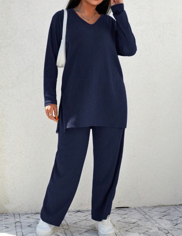 Compleu Shein Curve+, bleumarin