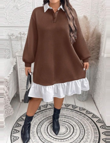 Rochie midi Shein Curve+, maro