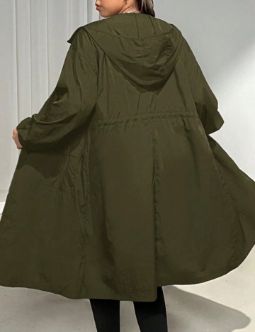 Geacă de ploaie Shein Curve+, verde
