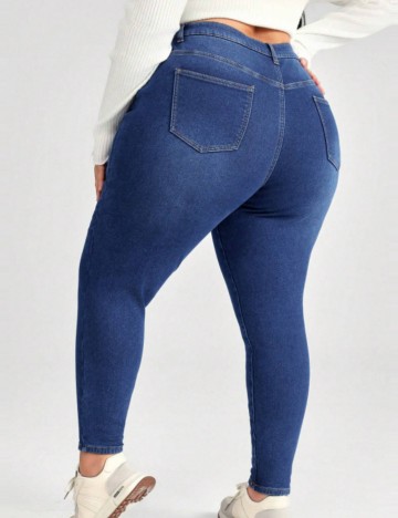 Jeans Shein Curve+, albastru