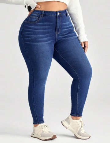 Jeans Shein Curve+, albastru