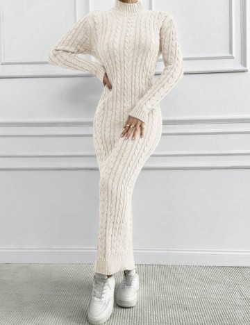 Set Rochie și Cardigan Shein, crem