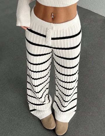 Pantaloni Shein, alb