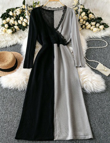 Rochie maxi Shein Curve+, mix culori