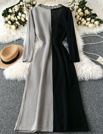 Rochie maxi Shein Curve+, mix culori