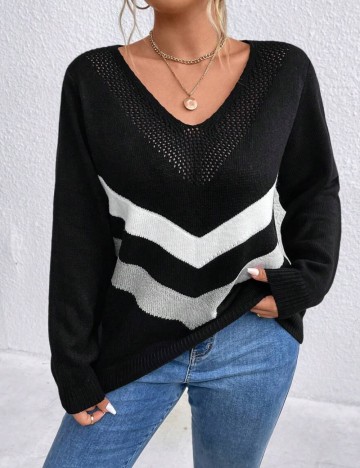Pulover Shein Curve+, mix culori