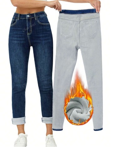 Jeans Shein, albastru