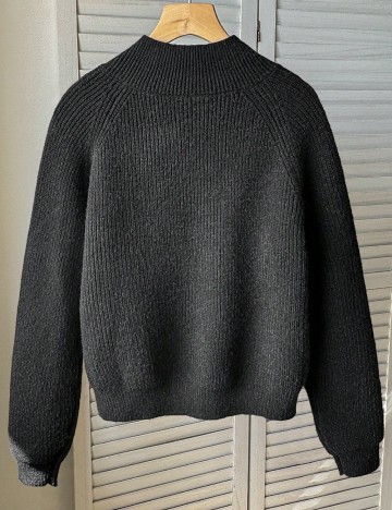 Pulover cu nasturi Shein, negru