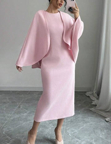 Set Rochie și Cardigan Shein, roz