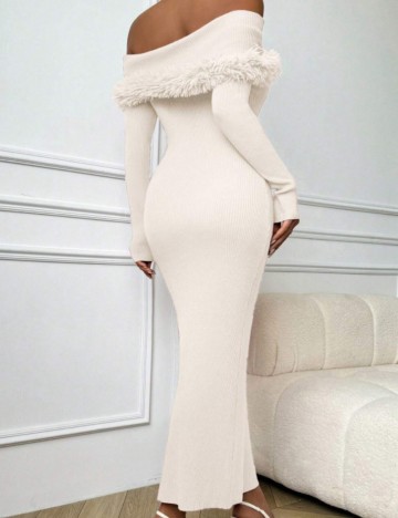 Rochie midi Shein, crem