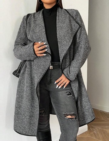 Cardigan lung Shein Curve+, mix culori