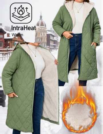 Geacă Shein Curve+, verde